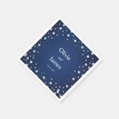 Serviette En Papier Mariage de couple sous thème Diamants Perles en De (Coin)