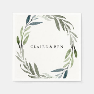 Serviette En Papier Mariage de courge verte moderne Napkin