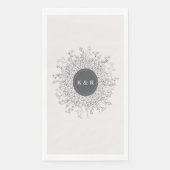 Serviette En Papier Mariage de couronne florale moderne (Devant)