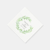 Serviette En Papier Mariage de couronne Open Laurel (Coin)