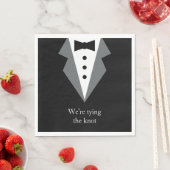 Serviette En Papier Mariage de Cravate noire Tuxedo (En situation)