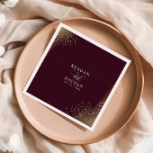 Serviette En Papier Mariage de Crimson profond de nuit étoilé