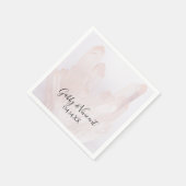 Serviette En Papier Mariage de cristaux rose pâle (Coin)