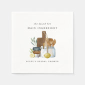 Serviette En Papier Mariage de Cuisine Rustique Ingrédient Principal (Devant)