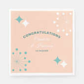 Serviette En Papier Mariage de démarrage atomique moderne du milieu du (Devant)