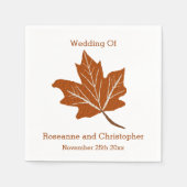 Serviette En Papier Mariage de design d'automne (Devant)