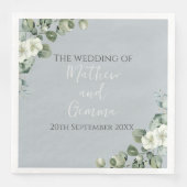 Serviette En Papier Mariage de design Eucalyptus moderne (Devant)