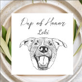 Serviette En Papier Mariage de dessin à main sur mesure pour chien Lab