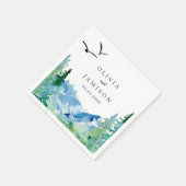 Serviette En Papier Mariage de destination des Rocheuses (Coin)