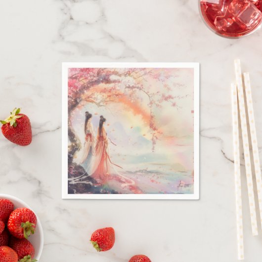 Serviette En Papier Mariage de deux mariées (En situation)