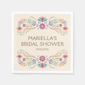 Serviette En Papier Mariage de douche d'anniversaire Fiesta Boho (Devant)