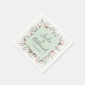 Serviette En Papier Mariage de ferme rustique Southern Cotton & Wood C (Coin)