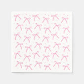 Serviette En Papier Mariage de Fête d'Anniversaire à Rubans Roses (Devant)