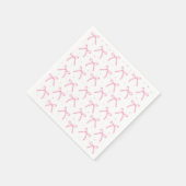 Serviette En Papier Mariage de Fête d'Anniversaire à Rubans Roses (Coin)