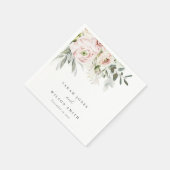 Serviette En Papier Mariage de feuillage Eucalyptus Pink (Coin)