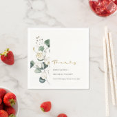 Serviette En Papier Mariage de feuillage vert rustique Eucalyptus (En situation)