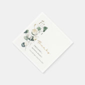 Serviette En Papier Mariage de feuillage vert rustique Eucalyptus (Coin)