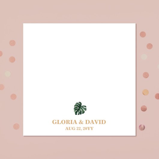 Serviette En Papier Mariage de feuille de palme tropicale