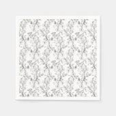 Serviette En Papier Mariage de fleurs botaniques classiques (Devant)