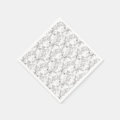 Serviette En Papier Mariage de fleurs botaniques classiques (Coin)