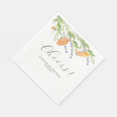 Serviette En Papier Mariage de fleurs botaniques serviettes (Coin)