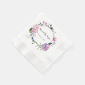 Serviette En Papier Mariage de fleurs d'hibiscus blanc (Coin)