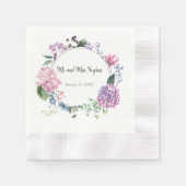 Serviette En Papier Mariage de fleurs d'hibiscus blanc (Devant)