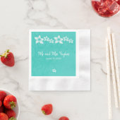 Serviette En Papier Mariage de fleurs d'hibiscus blanc (En situation)