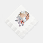 Serviette En Papier Mariage de fleurs violet rouge bleu rose (Coin)