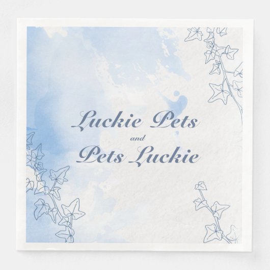 Serviette En Papier Mariage de flocons de neige bleu Icy (Devant)