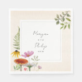 Serviette En Papier Mariage de forêt botanique Napkins (Devant)