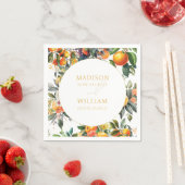 Serviette En Papier Mariage de fruits d'agrumes orange (En situation)