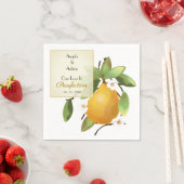 Serviette En Papier Mariage de fruits poires (En situation)