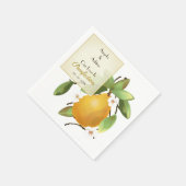 Serviette En Papier Mariage de fruits poires (Coin)