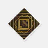 Serviette En Papier Mariage de Gatsby Gold 2020 (Coin)