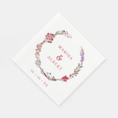 Serviette En Papier Mariage de germe de baies d'hiver (Coin)