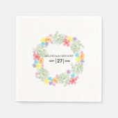 Serviette En Papier Mariage de germe floral rustique (Devant)