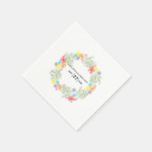 Serviette En Papier Mariage de germe floral rustique (Coin)