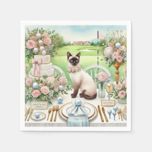 Serviette En Papier Mariage de golf à thème pour Amoureux de les chats