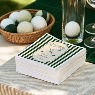 Serviette En Papier Mariage de golf "Dernier swing avant l'anneau"