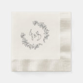 Serviette En Papier Mariage de grange élégant J et S (Devant)