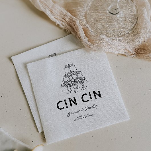 Serviette En Papier Mariage de gribouillis