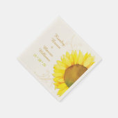 Serviette En Papier Mariage de hip Swirls & Sunflower (Coin)