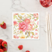 Serviette En Papier Mariage de jardin d'aquarelle (En situation)