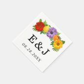 Serviette En Papier Mariage de jardin floral de agrumes (Coin)