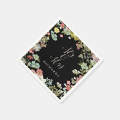 Serviette En Papier Mariage de jardin floral serviettes personnalisées (Coin)