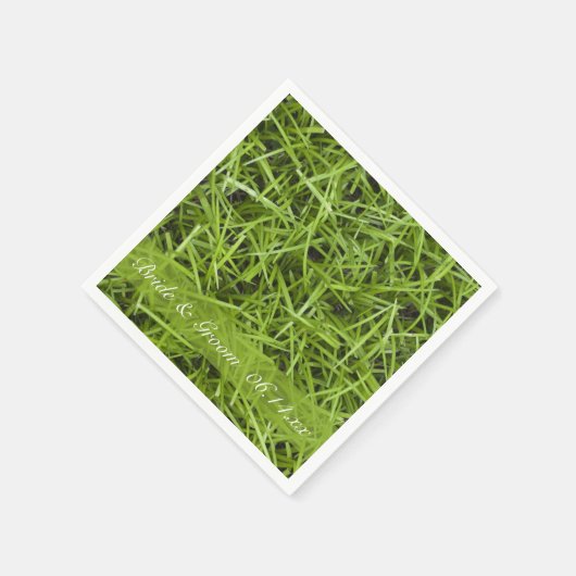 Serviette En Papier Mariage de Jardin vert (Coin)