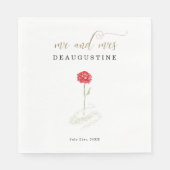 Serviette En Papier Mariage de la Belle et la Bête (Devant)