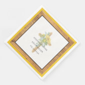 Serviette En Papier Mariage de la croix de tournesol (Coin)
