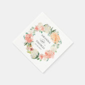 Serviette En Papier Mariage de la feuille de corail flush (Coin)